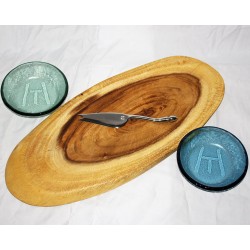 Wood Bias Slice Serving Board Set